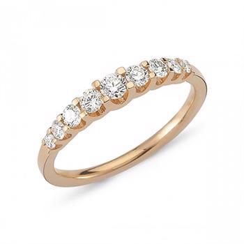 Nuran 14 kt rosaguld diamant alliance ring, fra Empire ring serien med 0,75 ct diamanter Wesselton / SI